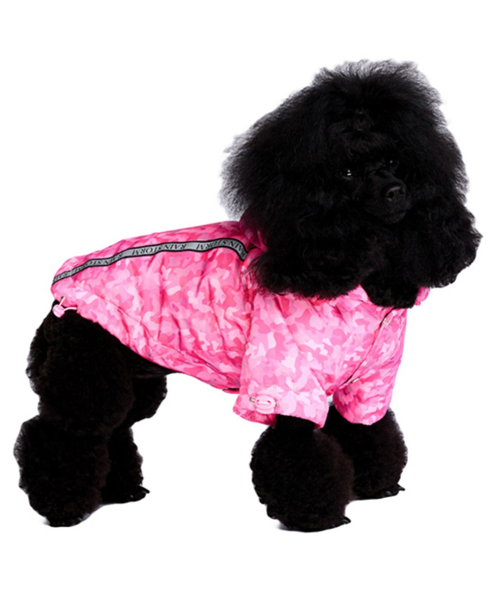 Pink camo hot sale dog jacket