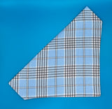 Blue Candy Tartan Bandana Handmade By Urban Tails