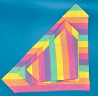 Rainbow Bright Stripe Bandana Handmade By Urban Tails