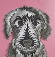 Bedlington Whippet Paper-Cut Artwork By Houndy Ever After Crafts