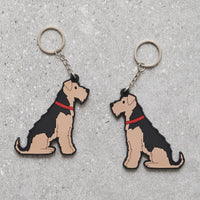 Airedale Dog Keyring By Sweet William