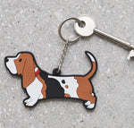 Basset Hound Dog Keyring By Sweet William