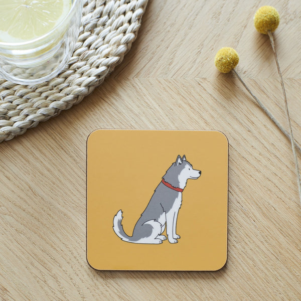 Husky Dog Coaster By Sweet William