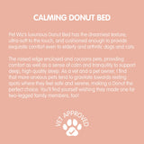 Blush Pink Soft Calming Donut Dog Pet Bed By Pet Wiz