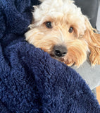 Navy Blue Fluffy Fleece Blanket By Pet Wiz