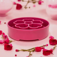 Pink Flower Design Enrichment Slow Feeder Bowl Soda Pup