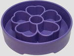 Purple Flower Design Enrichment Slow Feeder Bowl Soda Pup