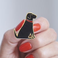 Black Lab Enamel Dog Pin By Sweet William