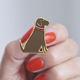 Chocolate Lab Enamel Dog Pin By Sweet William