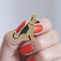 German Shepard Enamel Dog Pin By Sweet William