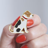 Jack Russell Enamel Dog Pin By Sweet William