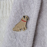 Pug Enamel Dog Pin By Sweet William