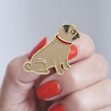 Pug Enamel Dog Pin By Sweet William