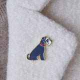 Grey Schnauzer Enamel Dog Pin By Sweet William