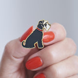 Grey Schnauzer Enamel Dog Pin By Sweet William