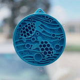 Turtles Blue Mini Suction Cup Enrichment Lick Mat By SodaPup