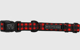 Plaid To The Bone Red Gingham Dog Collar By Big & Little Dogs