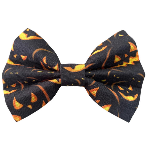 Ghoulish Pumpkins Dog Bow Tie Handmade By Urban Tails