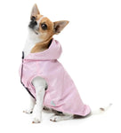 Pink Flipside Reversible Raincoat Dog Jacket By FuzzYard