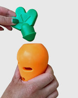 Rubber Carrot Treat Dispenser Toy By Makspatch