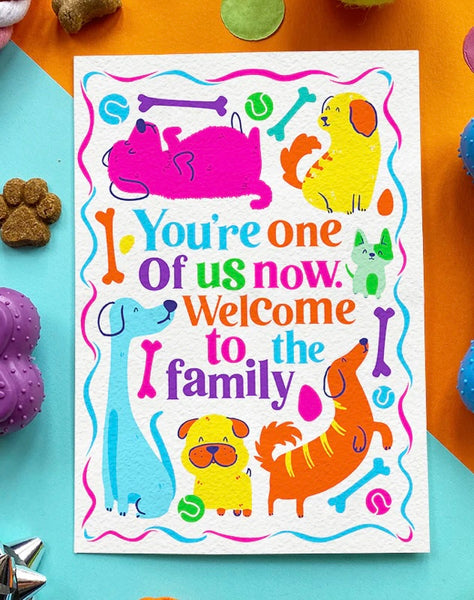 Welcome Edible Dog Card By Scoff Paper