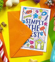 Simply The Best Edible Dog Card By Scoff Paper