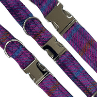 Harris Tweed Purple Dog Collar By Urban Tails