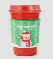 Snowman Pup Cup Rubber Toy By Hugsmart