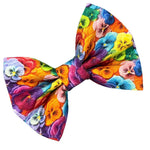 PRE ORDER Playful Pansies Floral Dog Bow Tie Handmade By Urban Tails