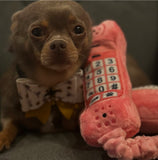 Pink Landline Phone Plush Dog Toy By P.L.A.Y