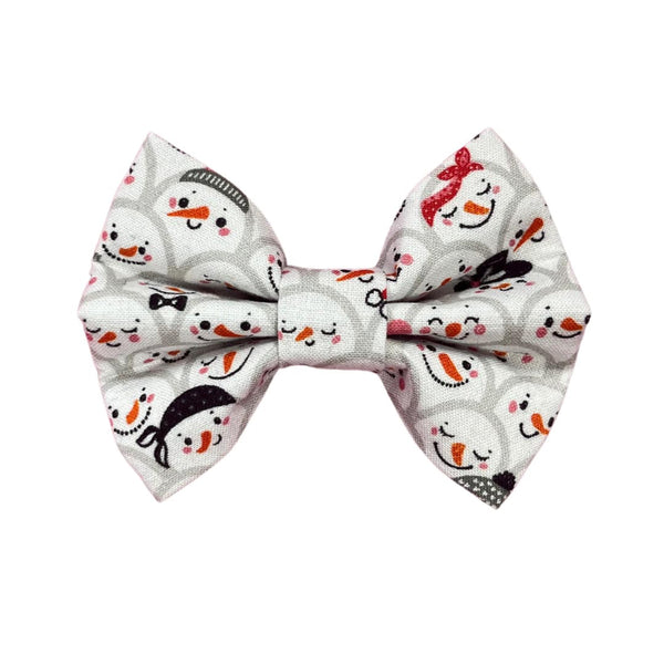 Happy Snowman Dog Bow Tie Handmade By Urban Tails