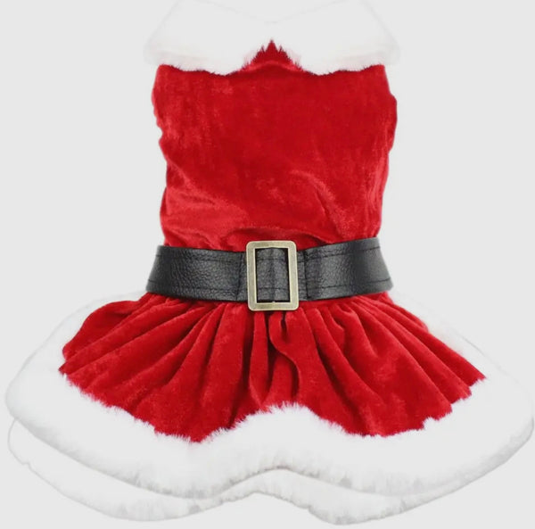 Santa Velvet Dress By Parisian Pet