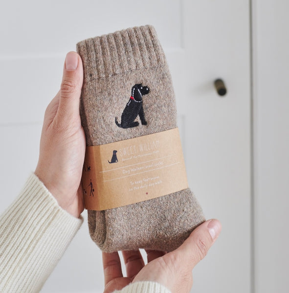 Black Cocker Spaniel Dog Walkers Socks By Sweet William