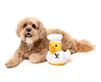 Waddle Squad Duck Gordon Quacksay Chef Dog Toy By FuzzYard