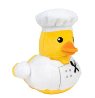 Waddle Squad Duck Gordon Quacksay Chef Dog Toy By FuzzYard