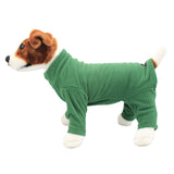 Bottle Green Four Legged Dog Fleece Overalls By Pet Wiz