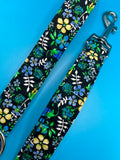 Azure Floral Dog Lead Handmade By Urban Tails