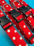 Minnie Polka Dot Dog Collar Handmade By Urban Tails