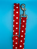 Minnie Polka Dot Dog Lead Handmade By Urban Tails