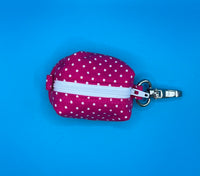 Raspberry Polka Poo Bag Holder Handmade By Urban Tails