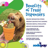 Flower Pot Orange Treat Dispenser Chew Toy By SodaPup